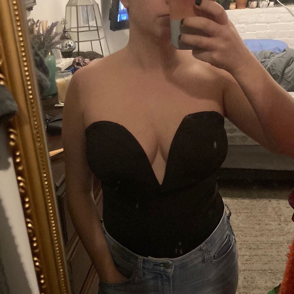 Shein corset style plunge bodysuit